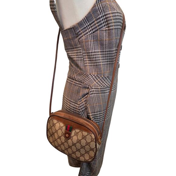 Gucci GG Supreme Small Crossbody Web Stripe Vintage Ophidia Bag Brown leather - Picture 12 of 14